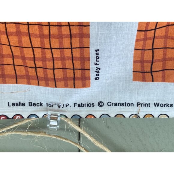 Scarecrow "Harvest Handyman" Fabric Panel by Leslie Beck Cut & Sew Crafts Vtg - Picture 4 of 7